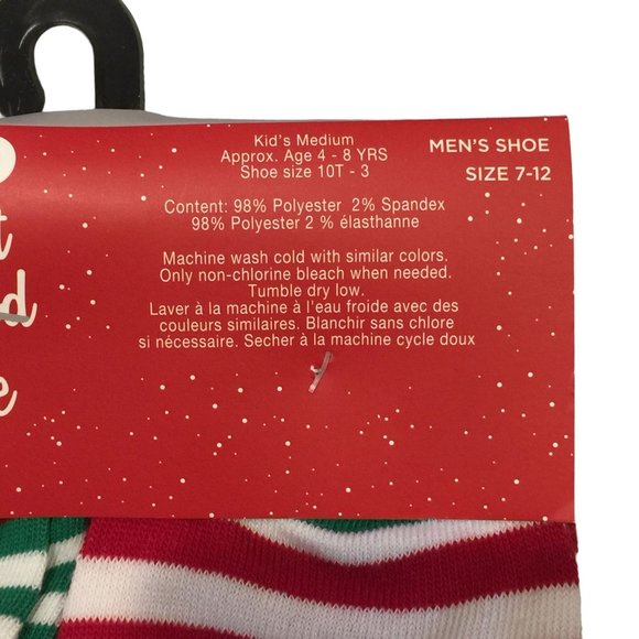 Into Socks Daddy & Kid Holiday NAUGHTY Striped Socks Men's 7-12 Kids 10T-3 - Picture 3 of 3